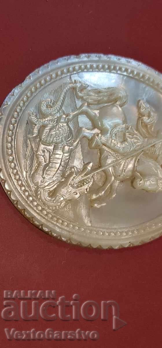 ICOANĂ VECHE - PANAGHIA - SF. GHEORGHE VICTORIOSUL - sfârșitul secolului al XIX-lea - 5