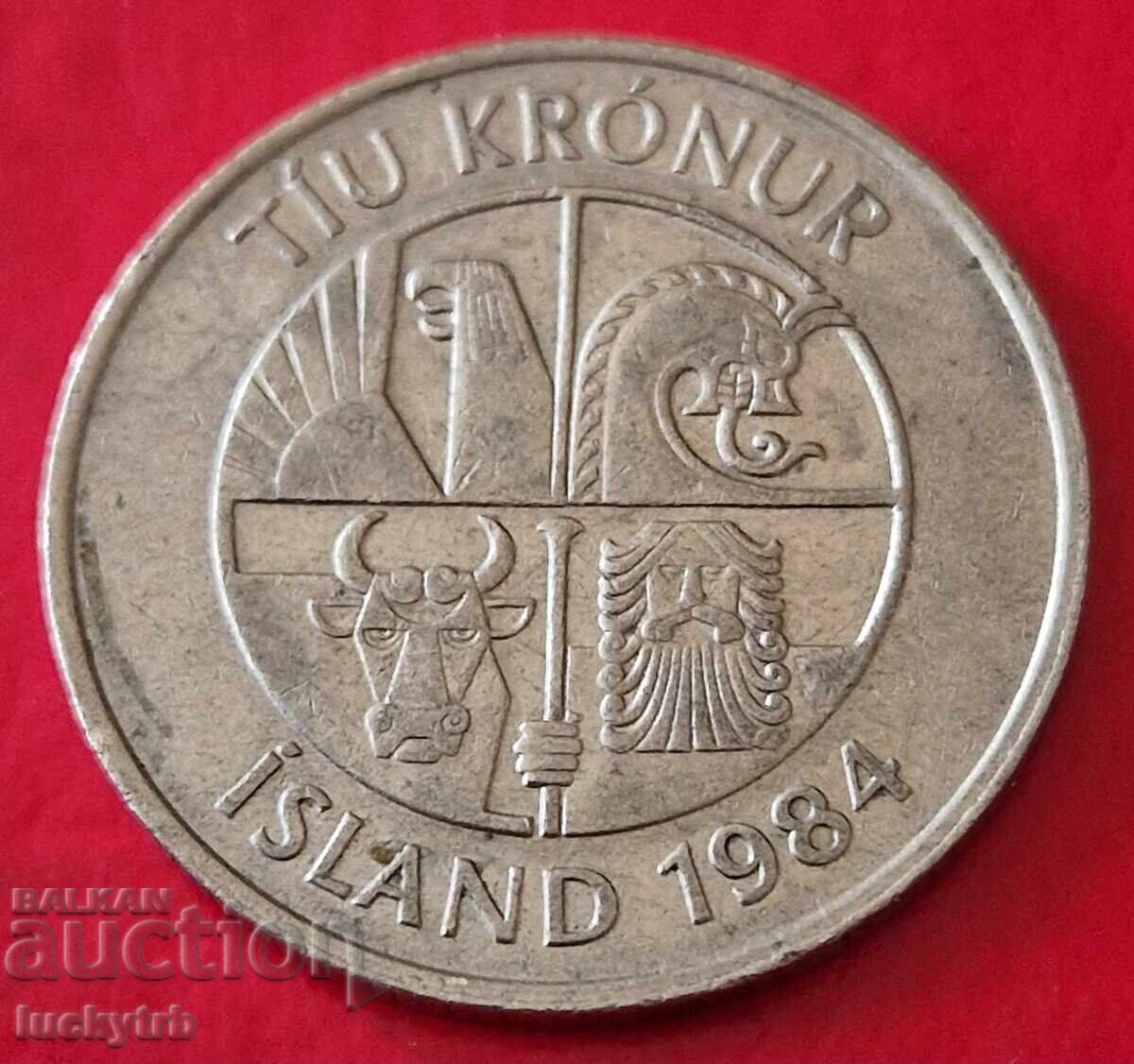 10 Kronur 1984 - Iceland with price € 0.50 | 0.98 BGN