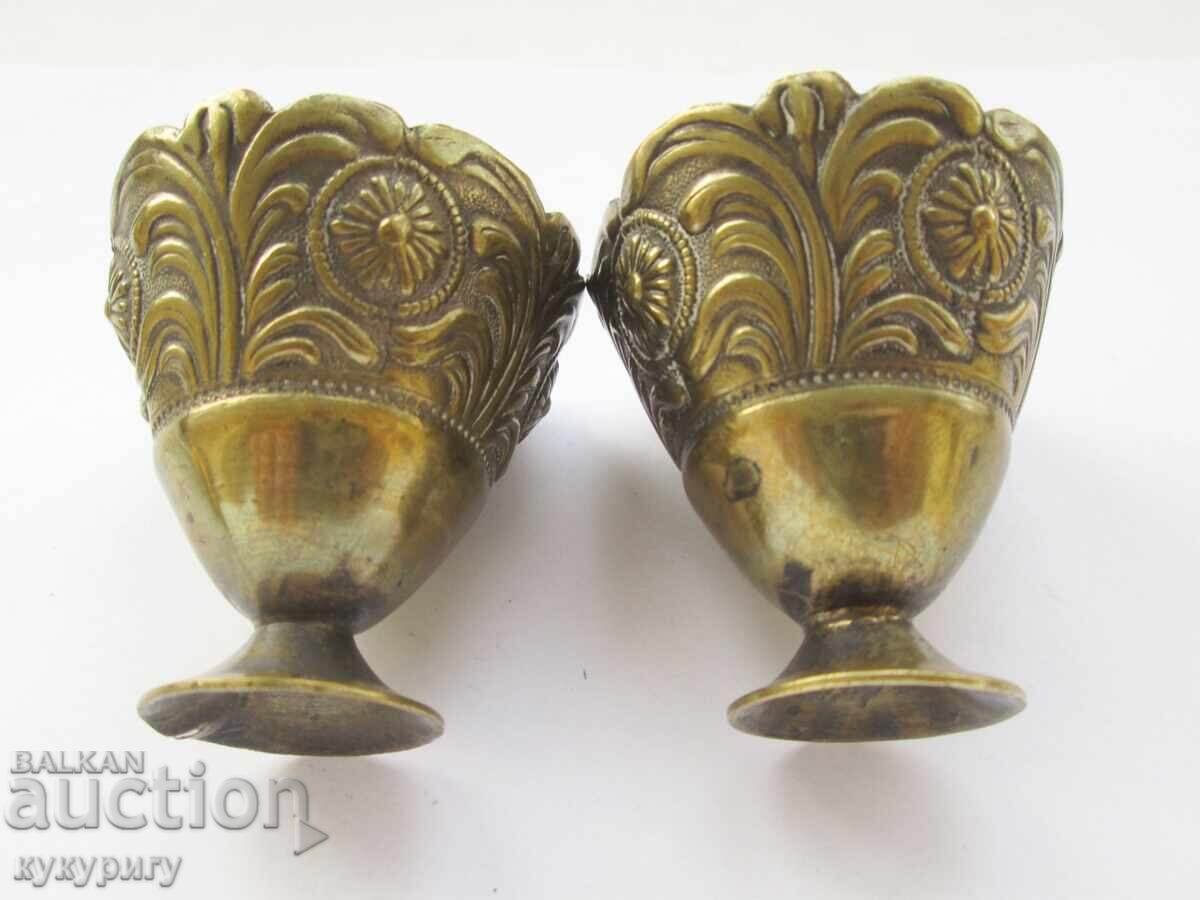 Licitație 2 Zarifuri vechi forjate manual, zarf vechi, ceșcuță zarf Licitație 2 Zarifuri vechi forjate manual, zarf vechi, ceșcuță zarf