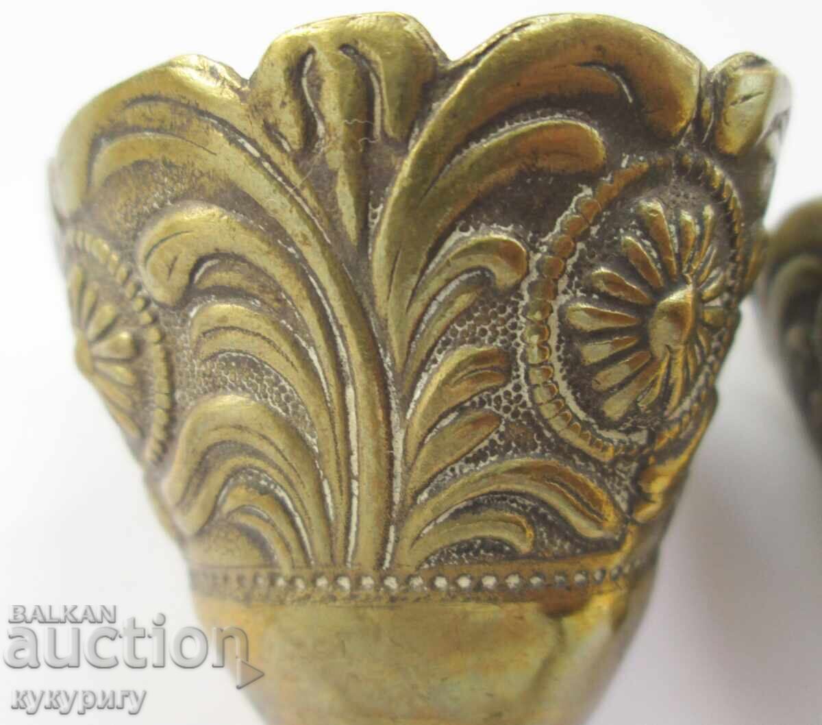 2 Zarifuri vechi forjate manual, zarf vechi, ceșcuță zarf - 5 2 Zarifuri vechi forjate manual, zarf vechi, ceșcuță zarf - 5