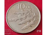 10 крони 1987 - Исландия