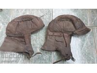 2 buc. Căști Moto Vechi din piele