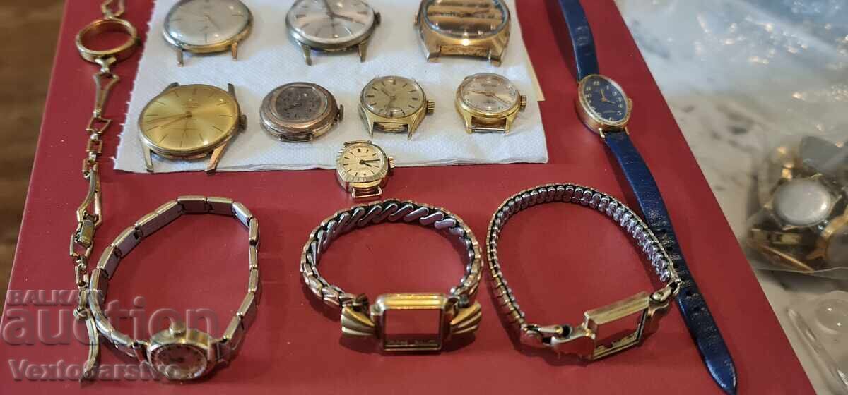 Delivery of Watches WATCHES-GOLD PLATED 11 pcs cases 10 m.-SWITZERLAND