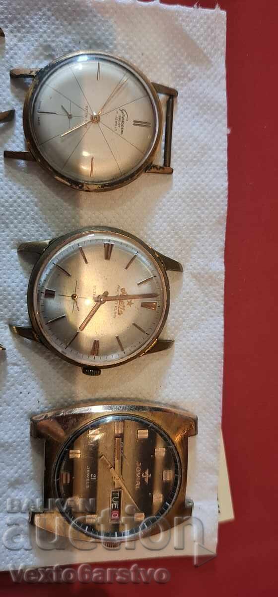 Watches WATCHES-GOLD PLATED 11 pcs cases 10 m.-SWITZERLAND - 6