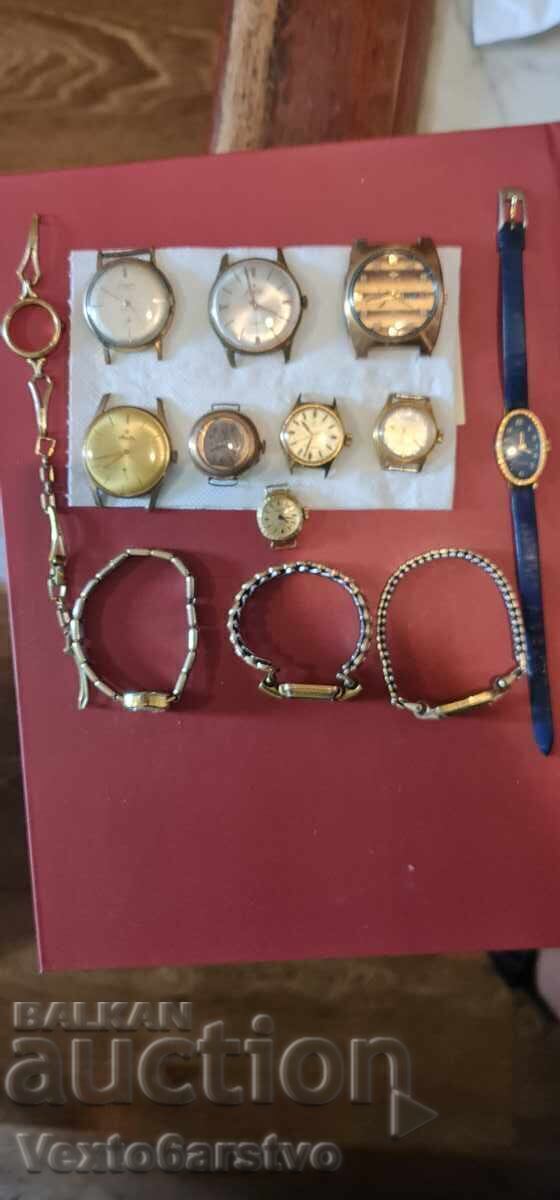 Watches WATCHES-GOLD PLATED 11 pcs cases 10 m.-SWITZERLAND