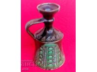 Green glazed vase - ceramic