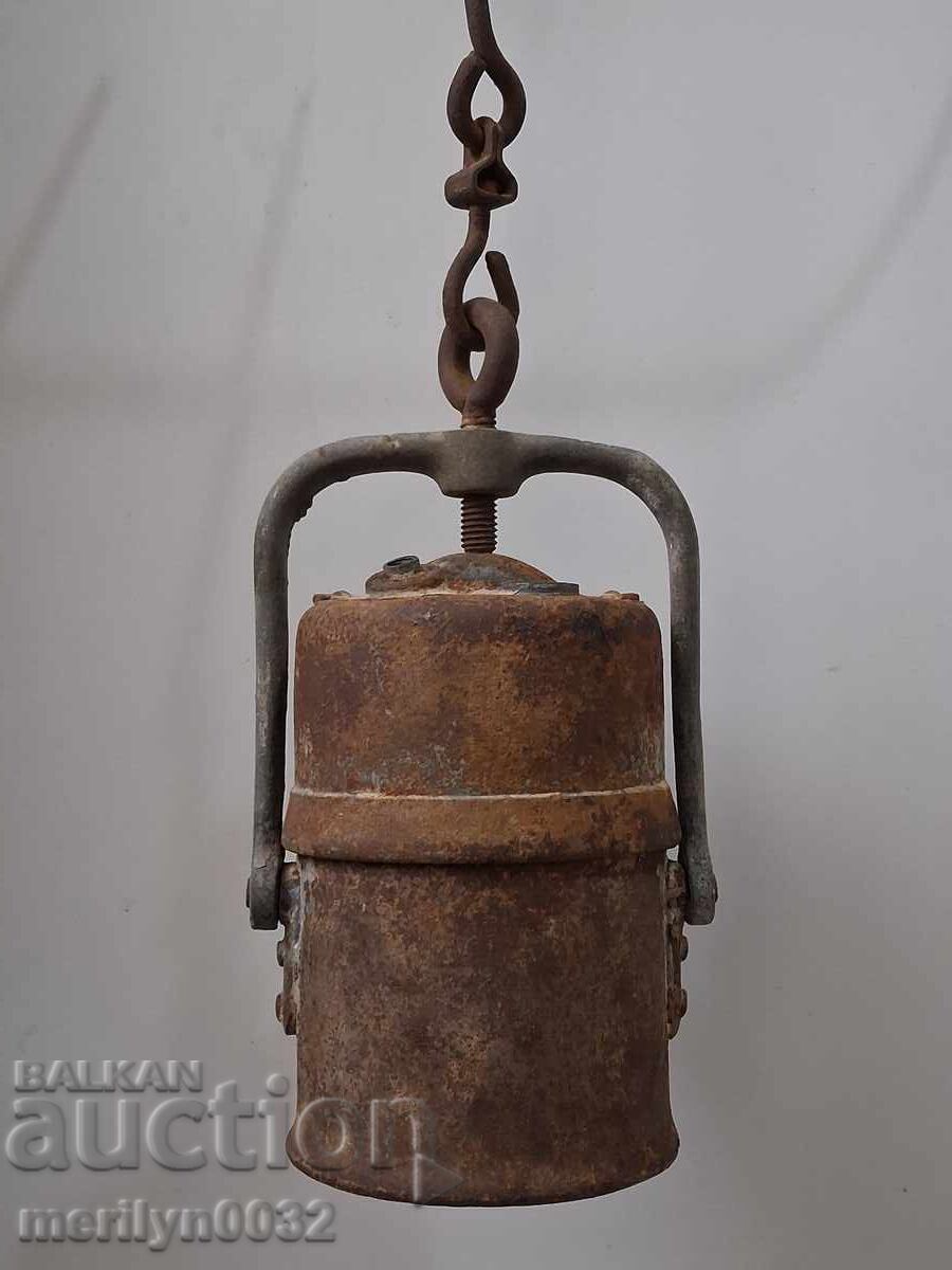 Miners carbide lamp early 20th century - 6