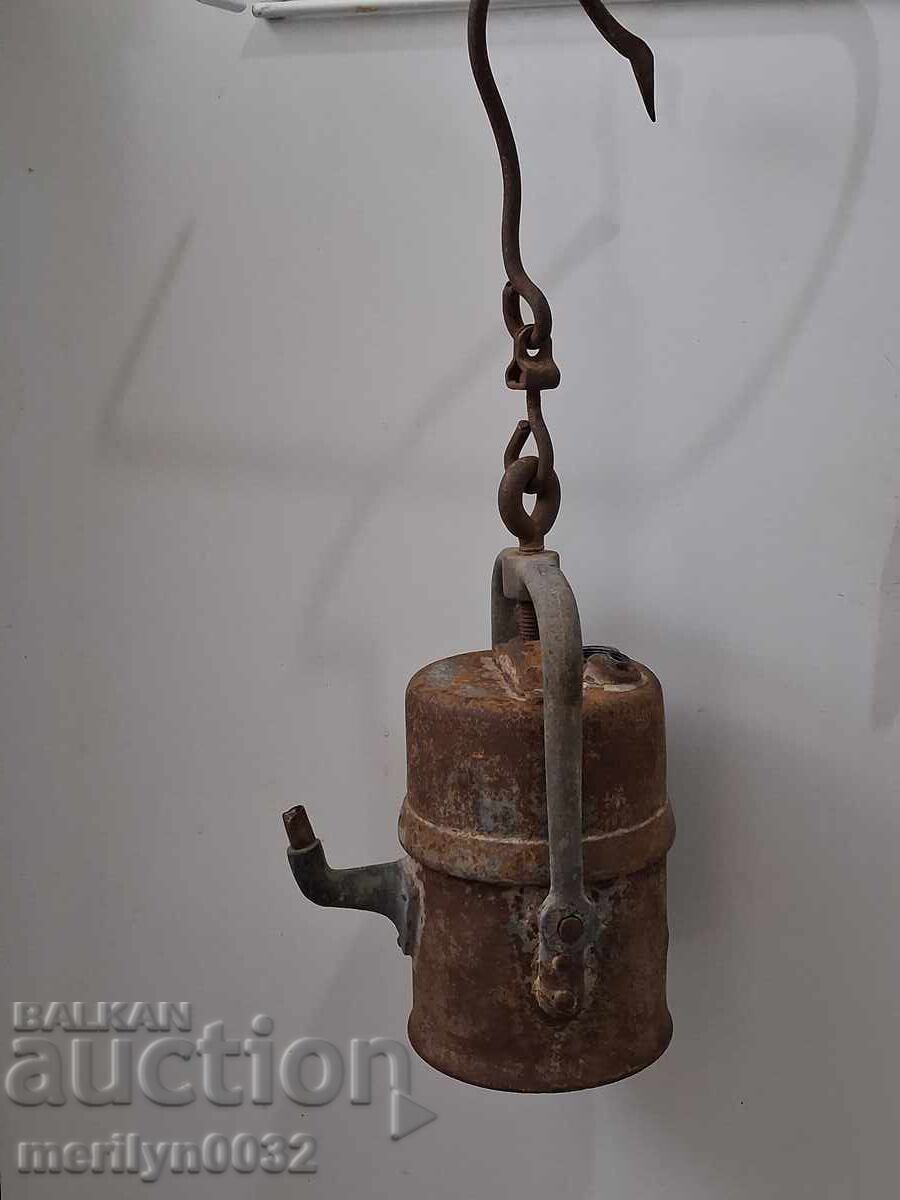 Miners carbide lamp early 20th century