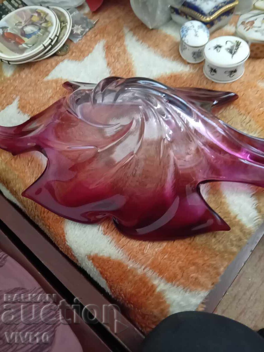 Аукцион Старинна стъклена фруктиера, Морано