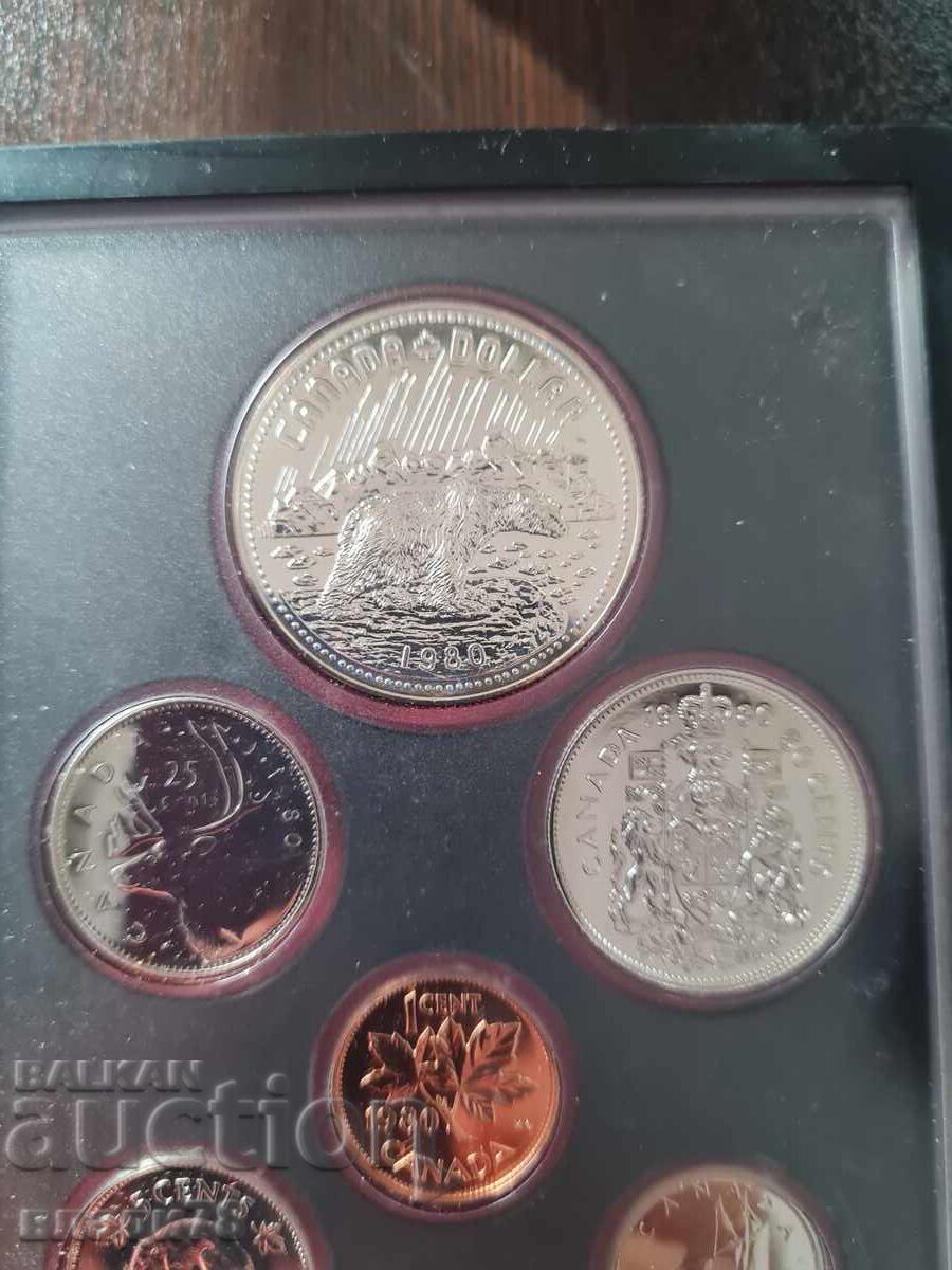 Auction Set of Canadian coins 1980 Auction Set of Canadian coins 1980
