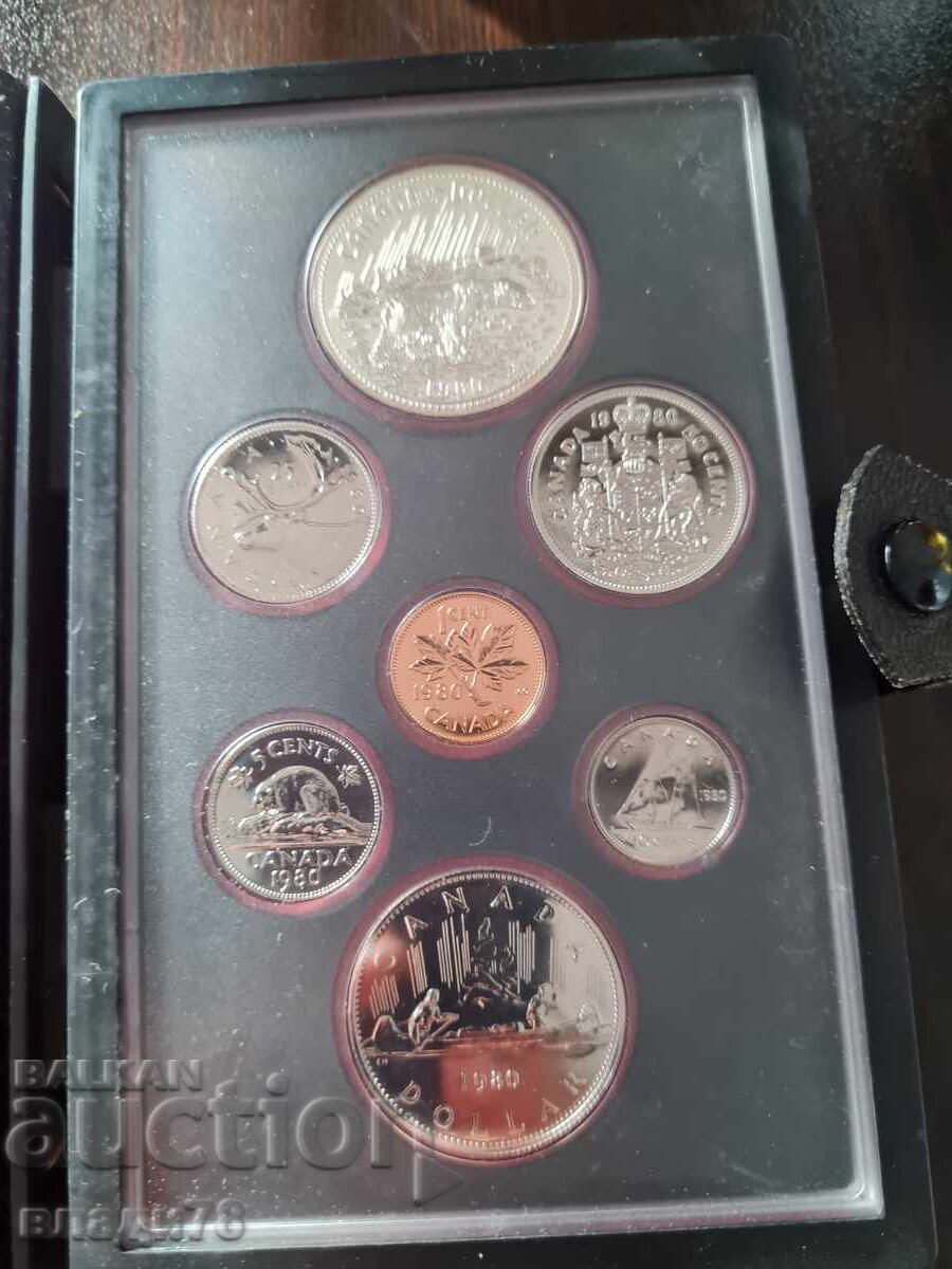 Set of Canadian coins 1980 - 5 Set of Canadian coins 1980 - 5