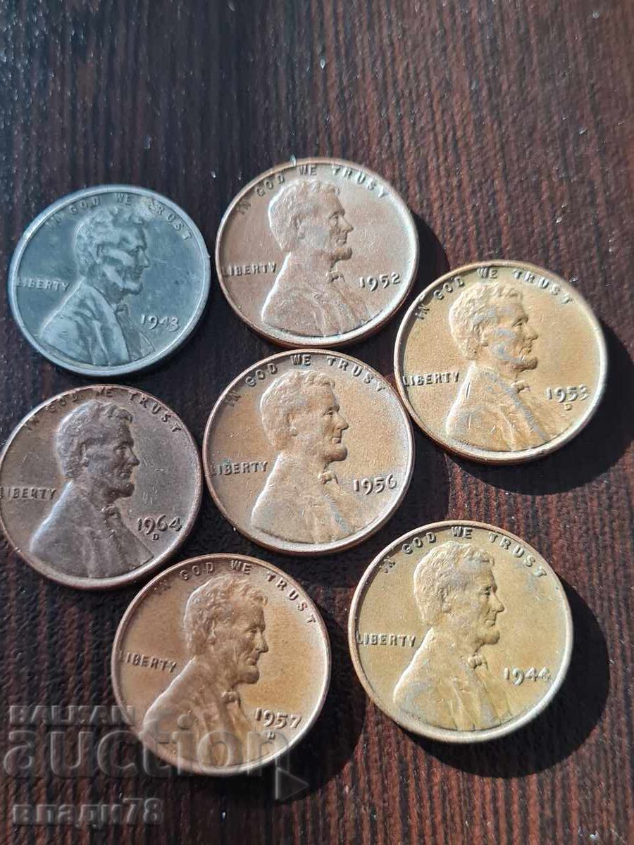 Auction Lot of US 1 cent coins Auction Lot of US 1 cent coins