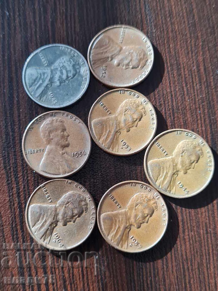 Lot of US 1 cent coins Lot of US 1 cent coins