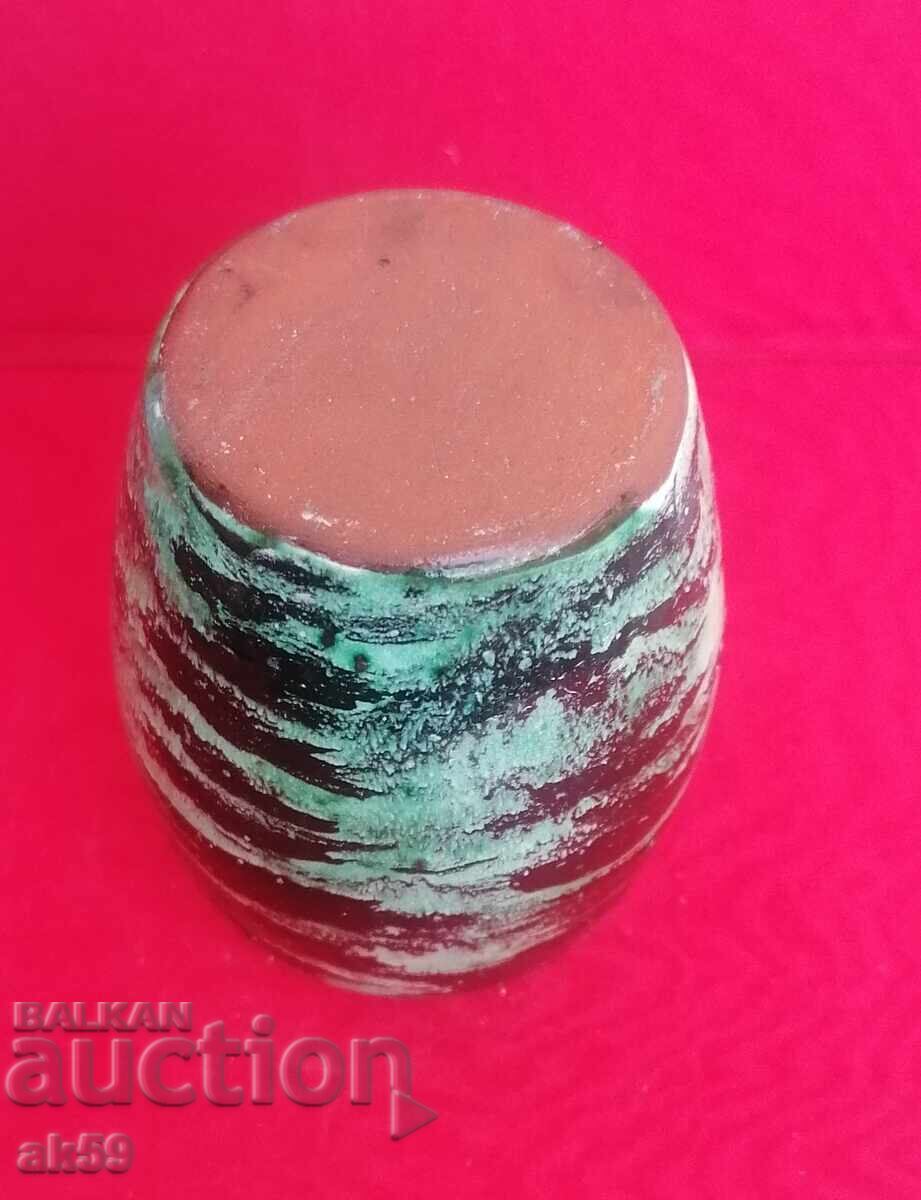 Авторски сервиз за вино зелена глазура - керамика. - 7