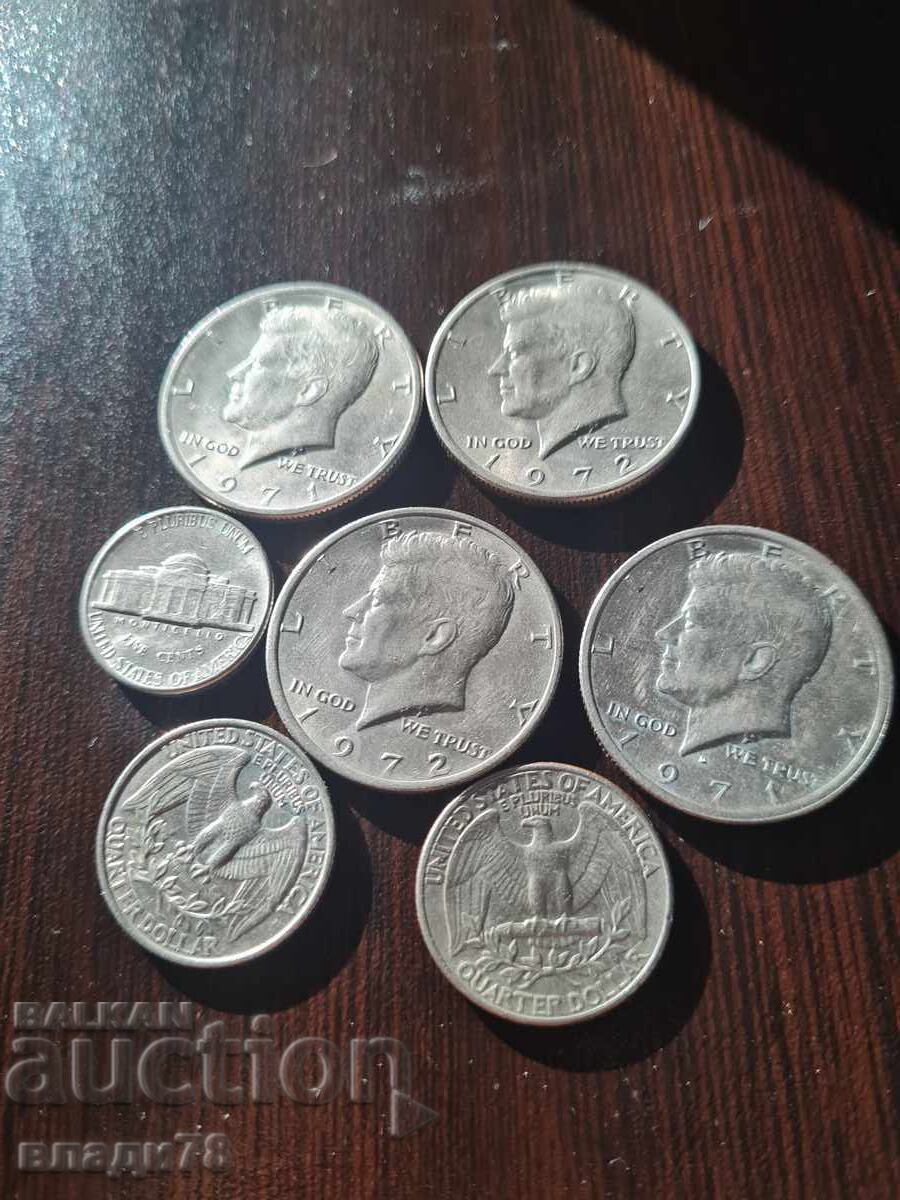 Lot de monede americane cu preț 0.01 BGN | € 0.01