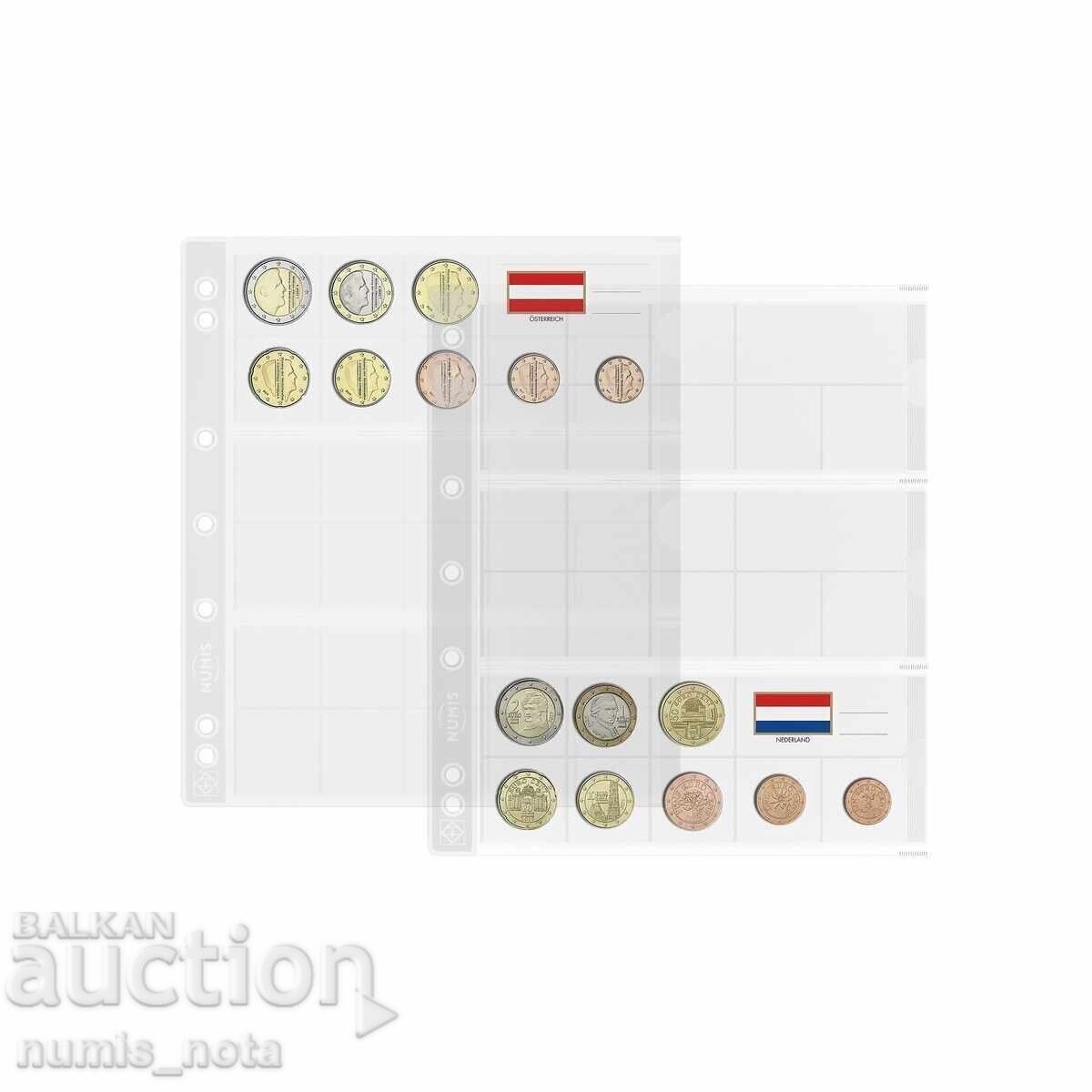 Foi NUMIS pentru seturi de monede euro - 5 buc. pachet