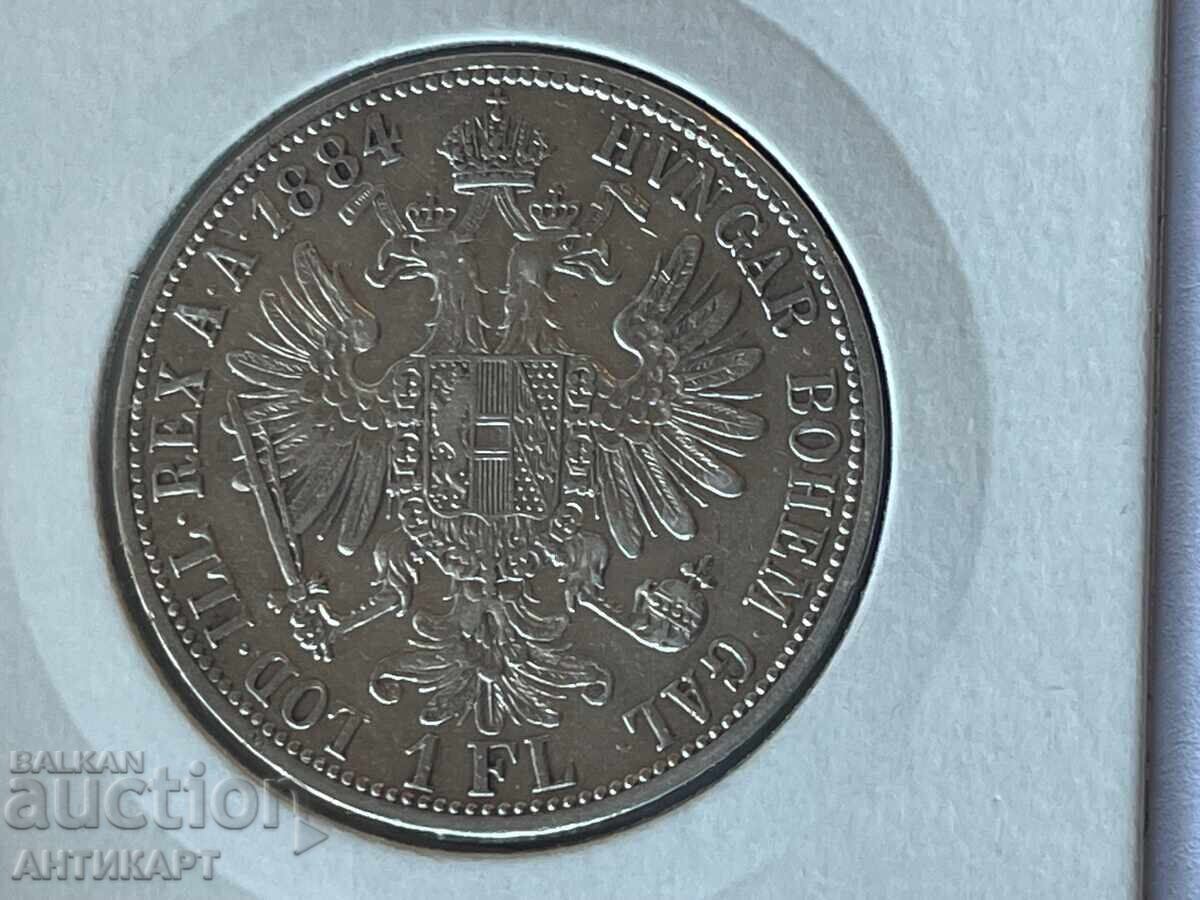 Redŭk srebŭrno moneta Αυστρία 1 φλορίνι 1884