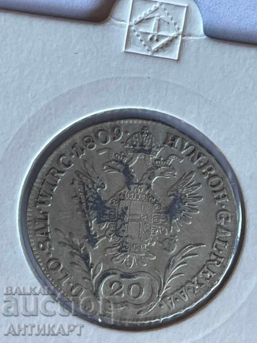 Delivery of Row of silver coin Austria 20 Kreuzer 1809 Delivery of Row of silver coin Austria 20 Kreuzer 1809