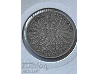 Silver Coin Austria 2 Kronen Kronen 1913 Silver