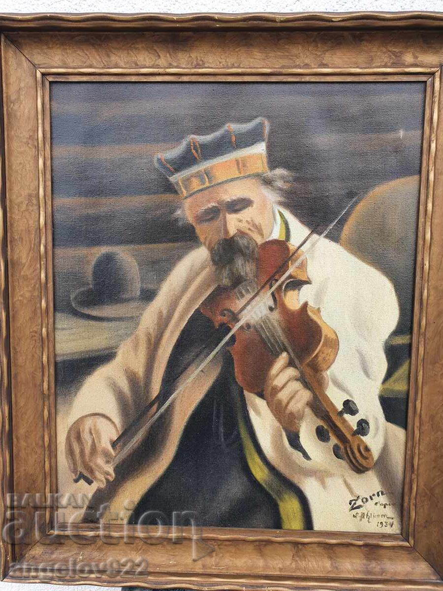 Авторска картина с маслени бои на Zorn от 1934 г. - 5