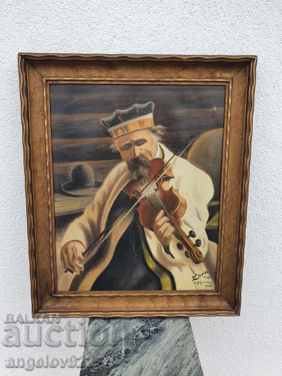 Авторска картина с маслени бои на Zorn от 1934 г.
