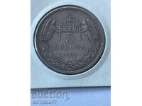 Silver Coin Austria 5 korona crowns kroni 1900 silver