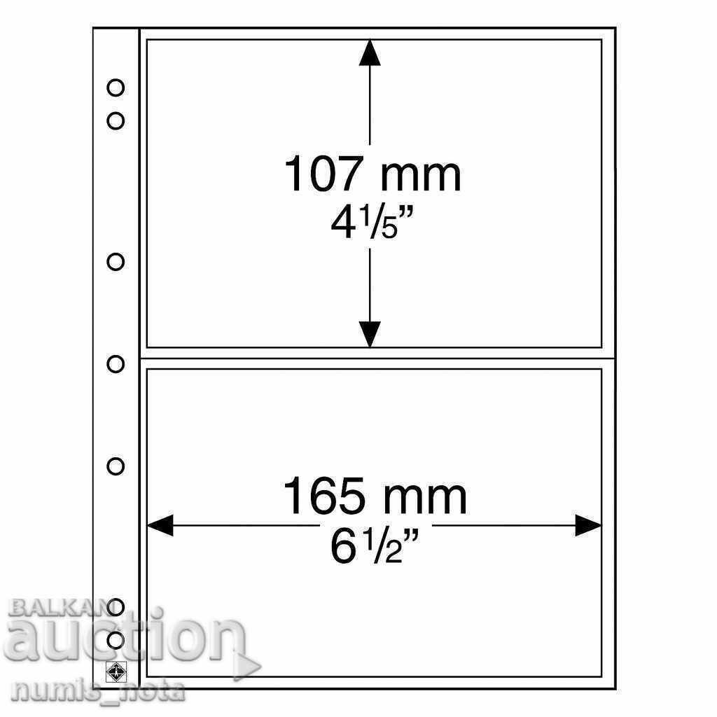 NUMIS sheets for banknotes - 2 banknotes per sheet