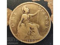 Monedă Marea Britanie 1 penny, 1902
