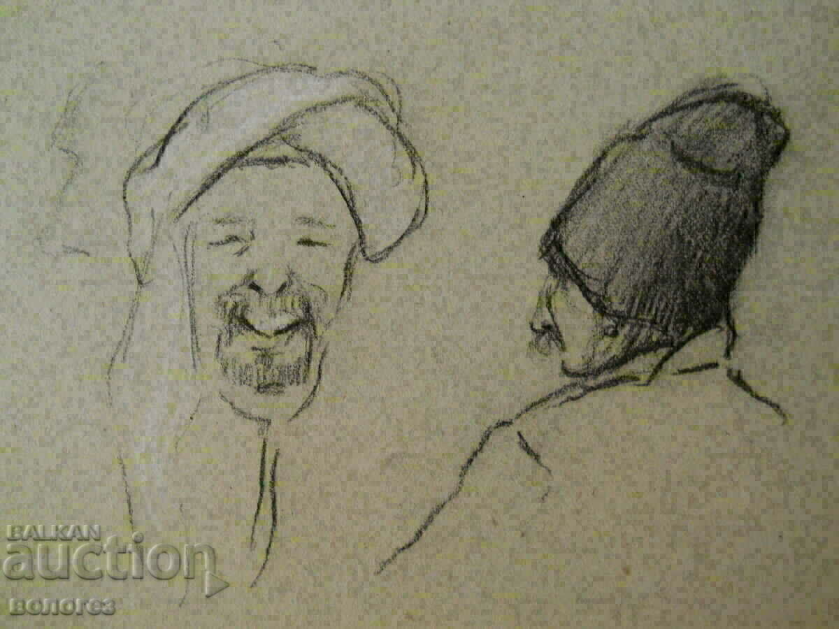 Drawing by the artist Asen Popov (1895 - 1976) with price 25.00 BGN | € 12.78