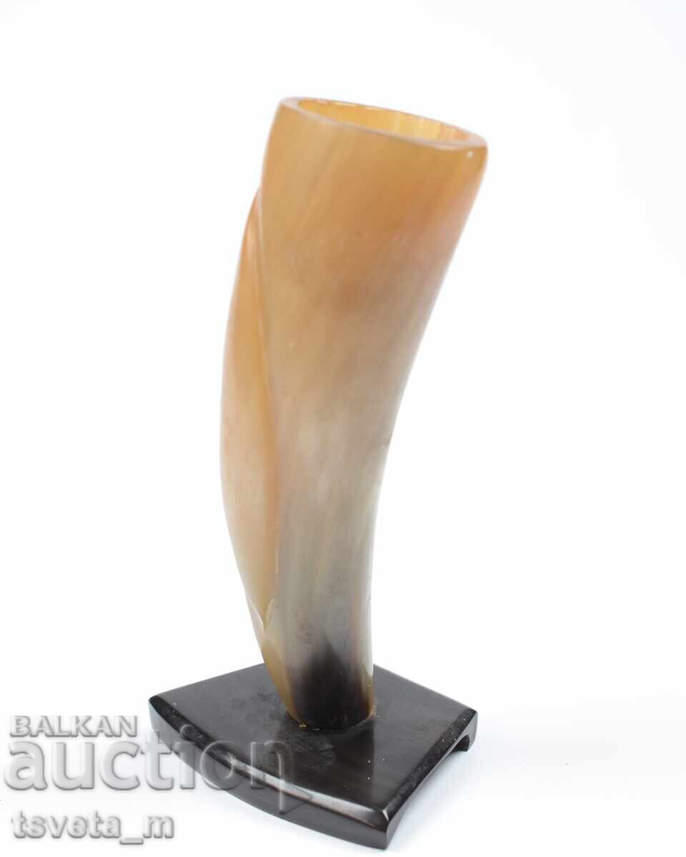 Antique figure / pencil holder vase made of horn with price 10.00 BGN | € 5.11