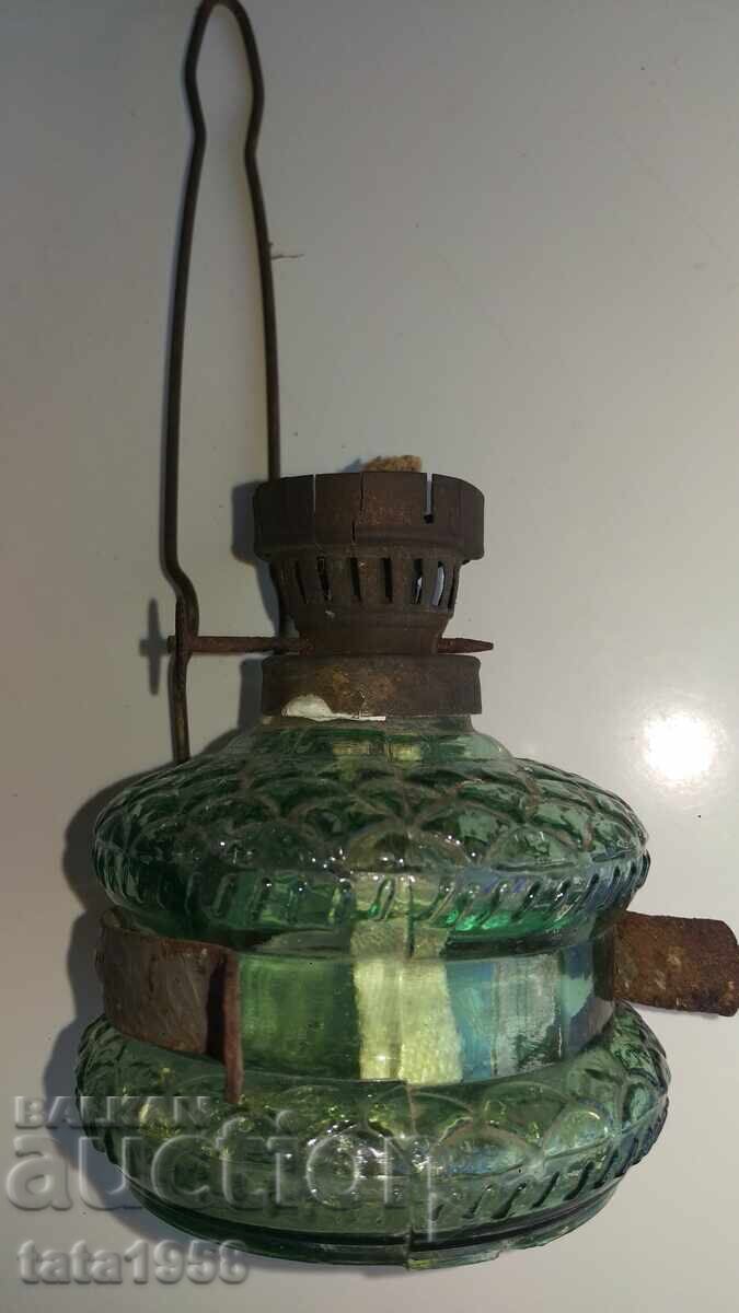 Glass kerosene lamp, antique