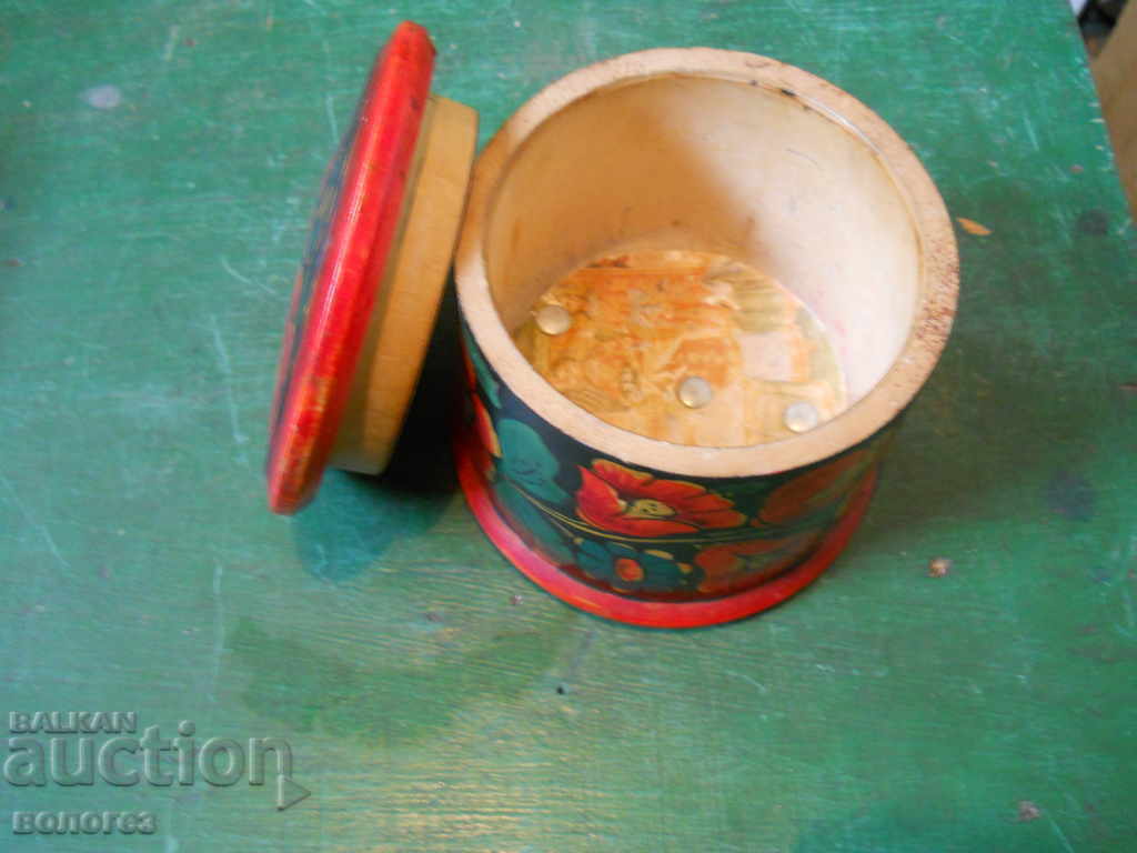 Δημοπρασία Ξύλινο κουτί Khokhloma - ΕΣΣΔ (ζωγραφισμένο στο χέρι)