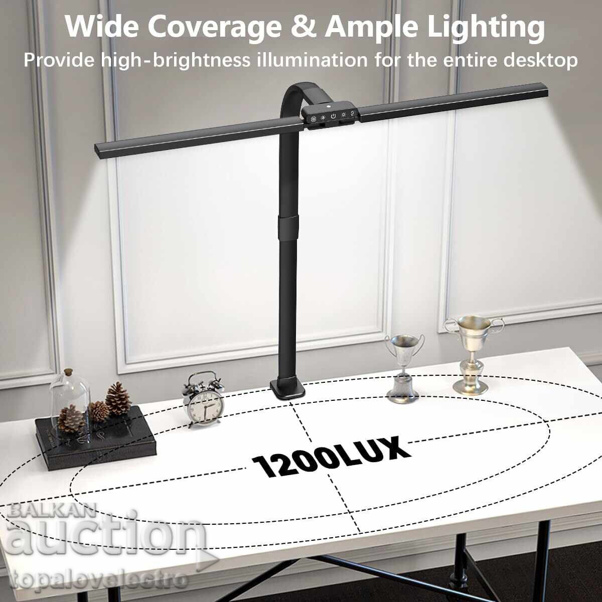 LED Double Desk Lamp with Clip and Flexible Arm with price 14.00 BGN | € 7.16