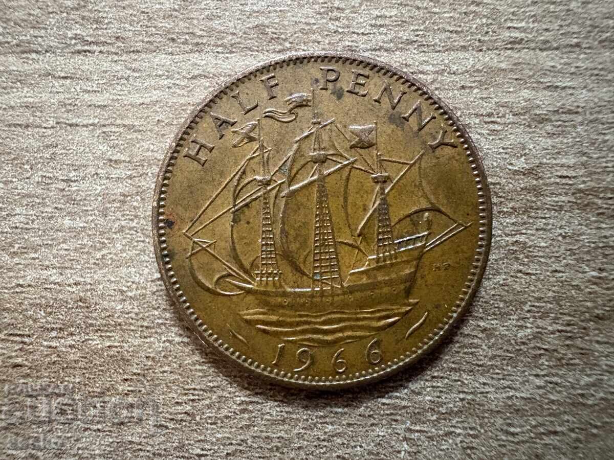 United Kingdom - 1/2 Penny (1966)