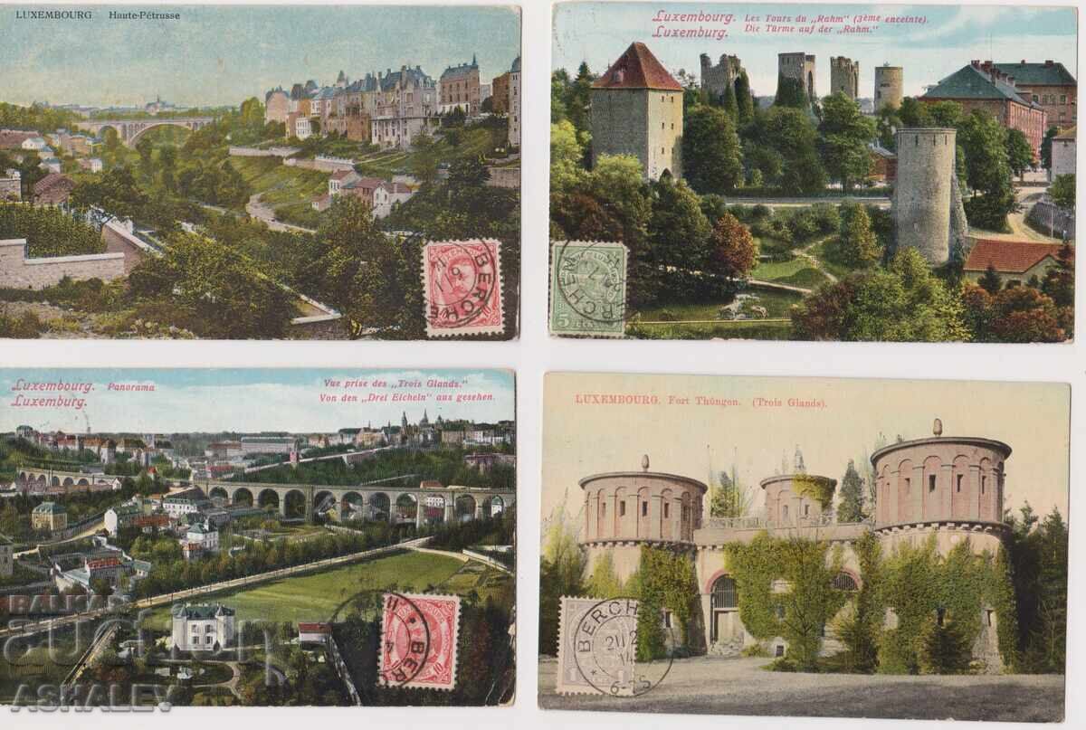 Luxembourg 4 pcs. - used 1914