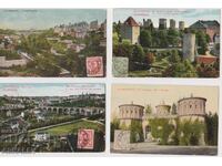 Luxemburg 4 buc. - călătorite 1914