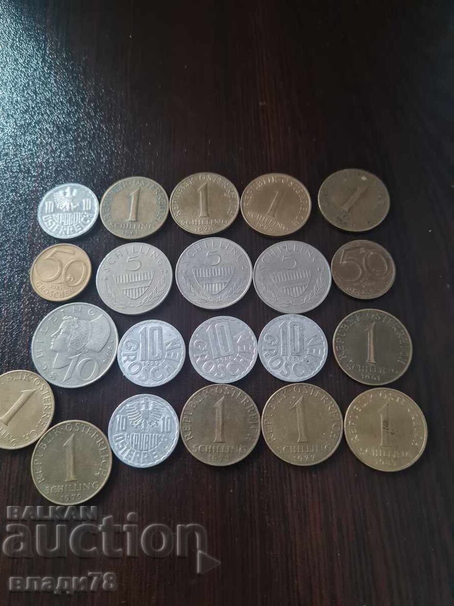 Lot Austria coins with price 0.01 BGN | € 0.01
