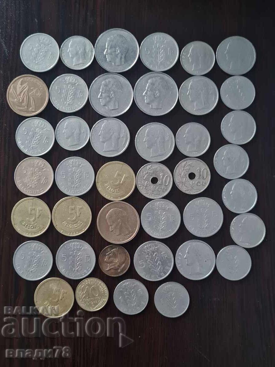 Delivery of Lot of Belgian coins and banknotes Delivery of Lot of Belgian coins and banknotes