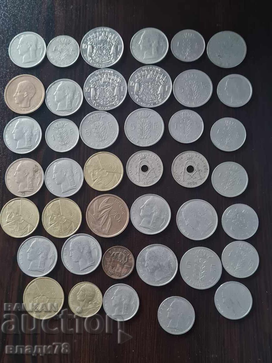 Lot of Belgian coins and banknotes - 7 Lot of Belgian coins and banknotes - 7