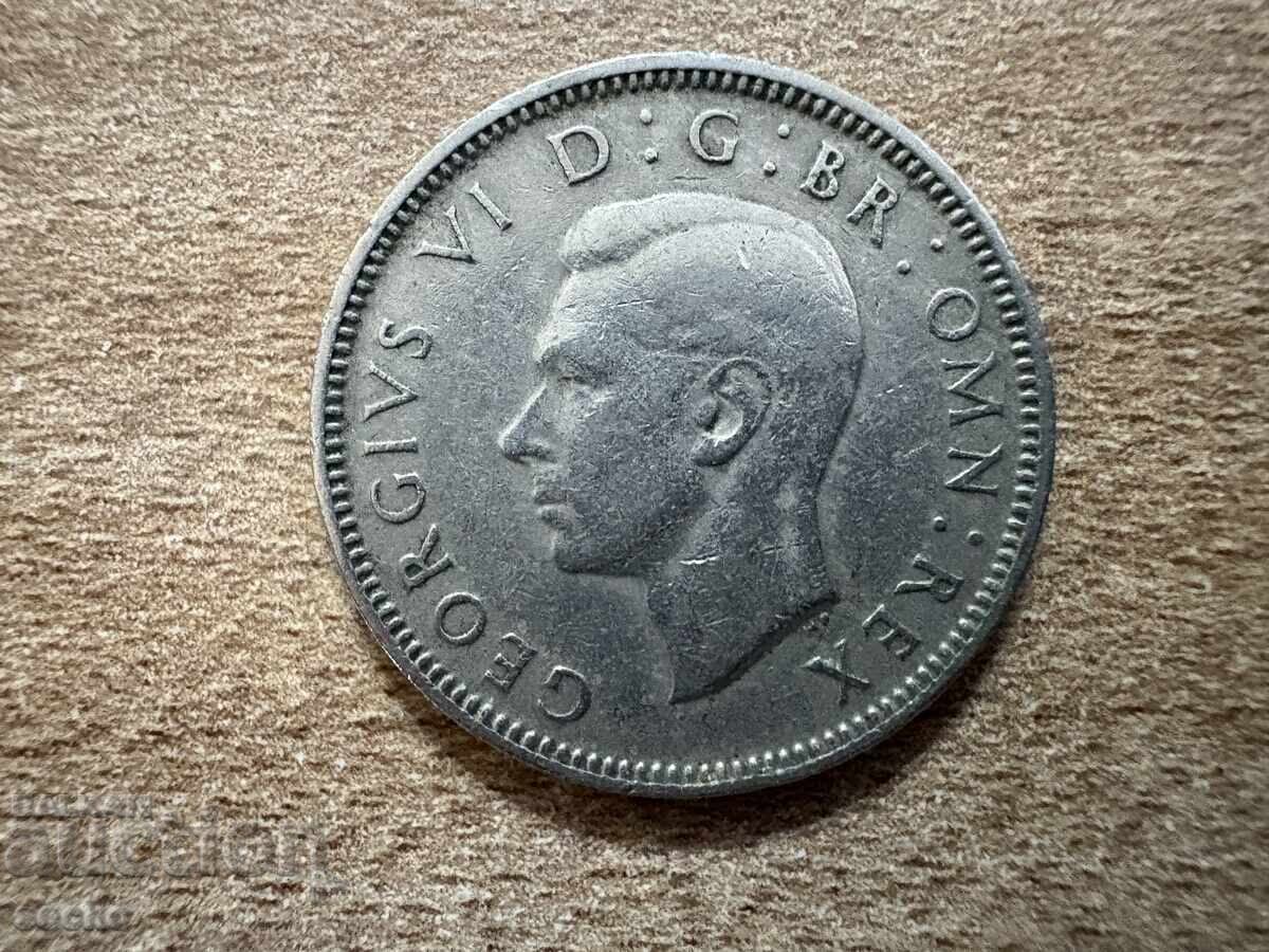 Marea Britanie - 1 șiling (1948) - Șiling scoțian - leu cu preț 0.70 BGN | € 0.36