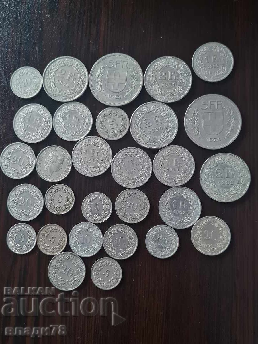 Δημοπρασία Πολλά νομίσματα Ελβετία Δημοπρασία Πολλά νομίσματα Ελβετία