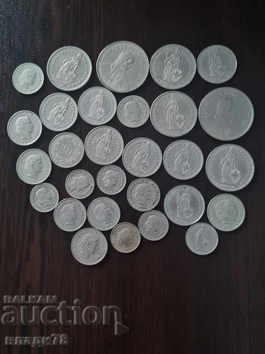 Παράδοση Πολλά νομίσματα Ελβετία Παράδοση Πολλά νομίσματα Ελβετία