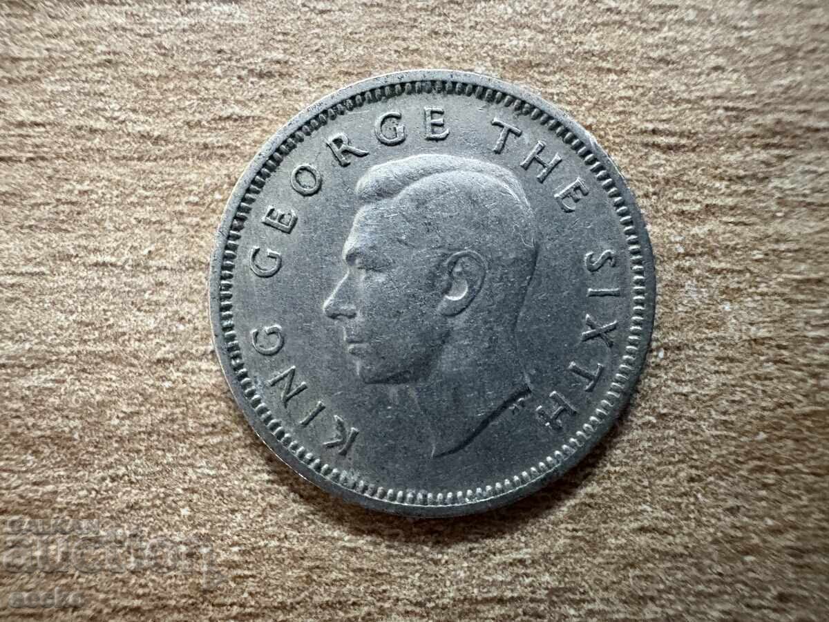 Νέα Ζηλανδία - 6 πένες (1950) με τιμή 3.45 BGN | € 1.76 Νέα Ζηλανδία - 6 πένες (1950) με τιμή 3.45 BGN | € 1.76