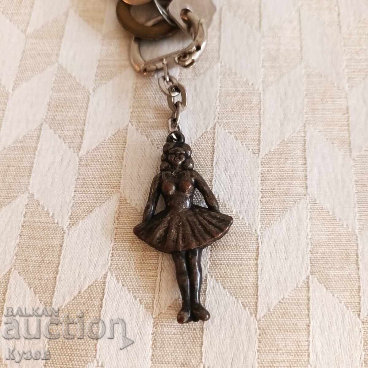 Доставка на Стар ключодържател колекционерски балерина  метален