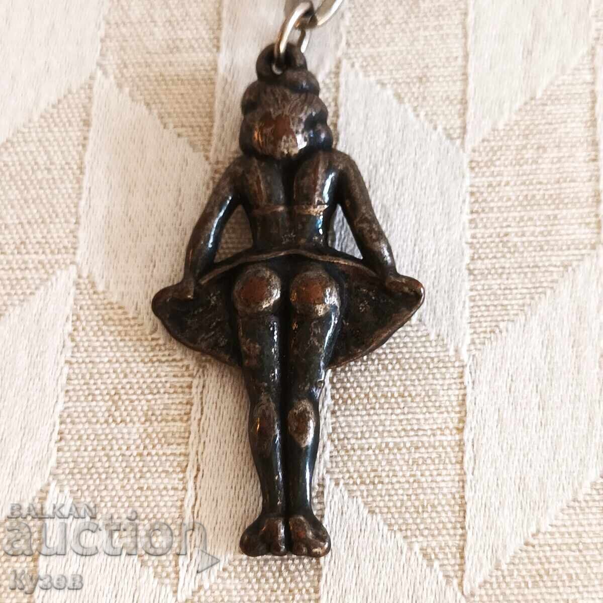 Стар ключодържател колекционерски балерина  метален - 6