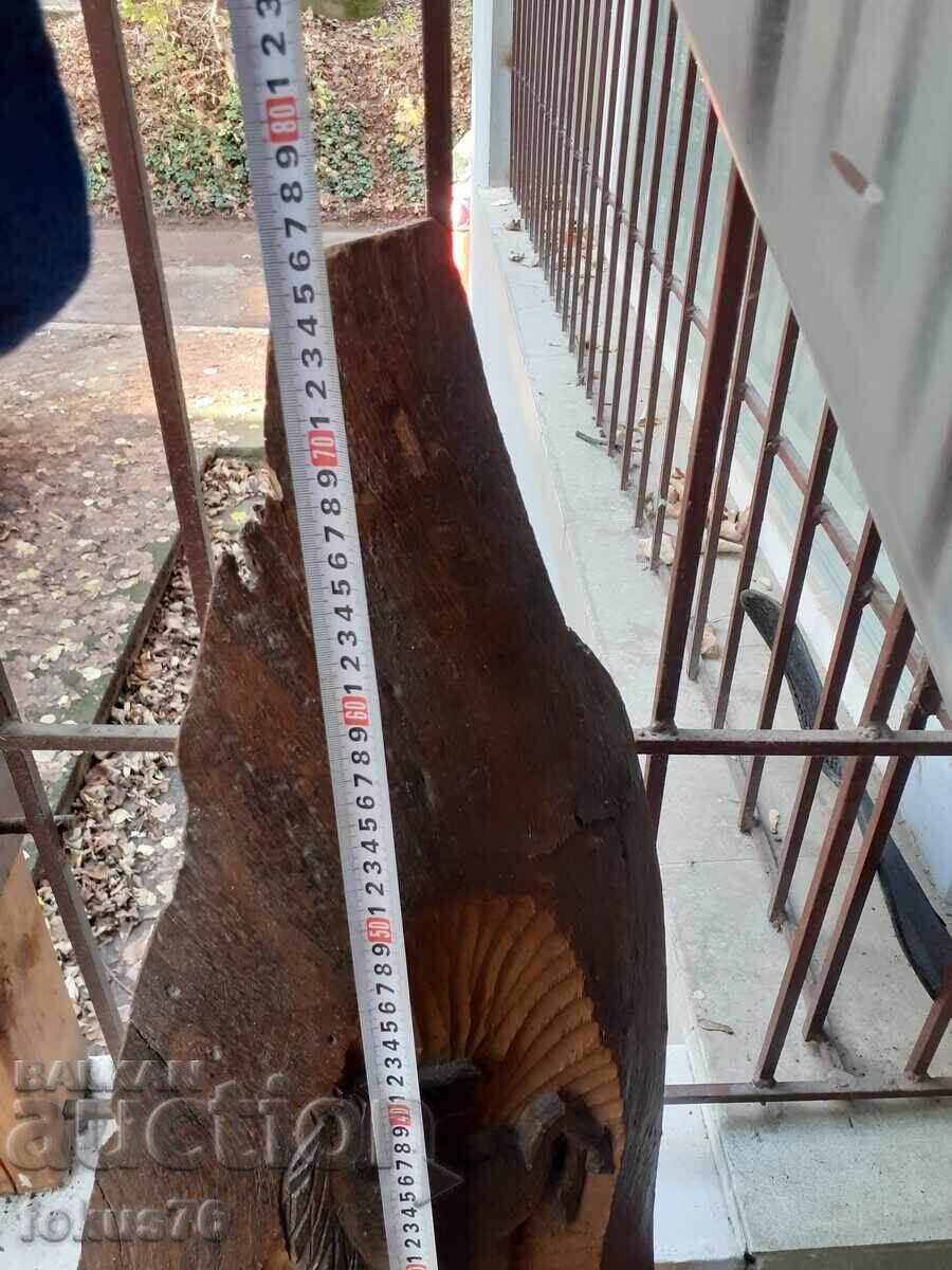 Μοναδική παλιά χειροποίητη ξυλογλυπτική για τοίχο - άλογο - υπογεγραμμένη - 5