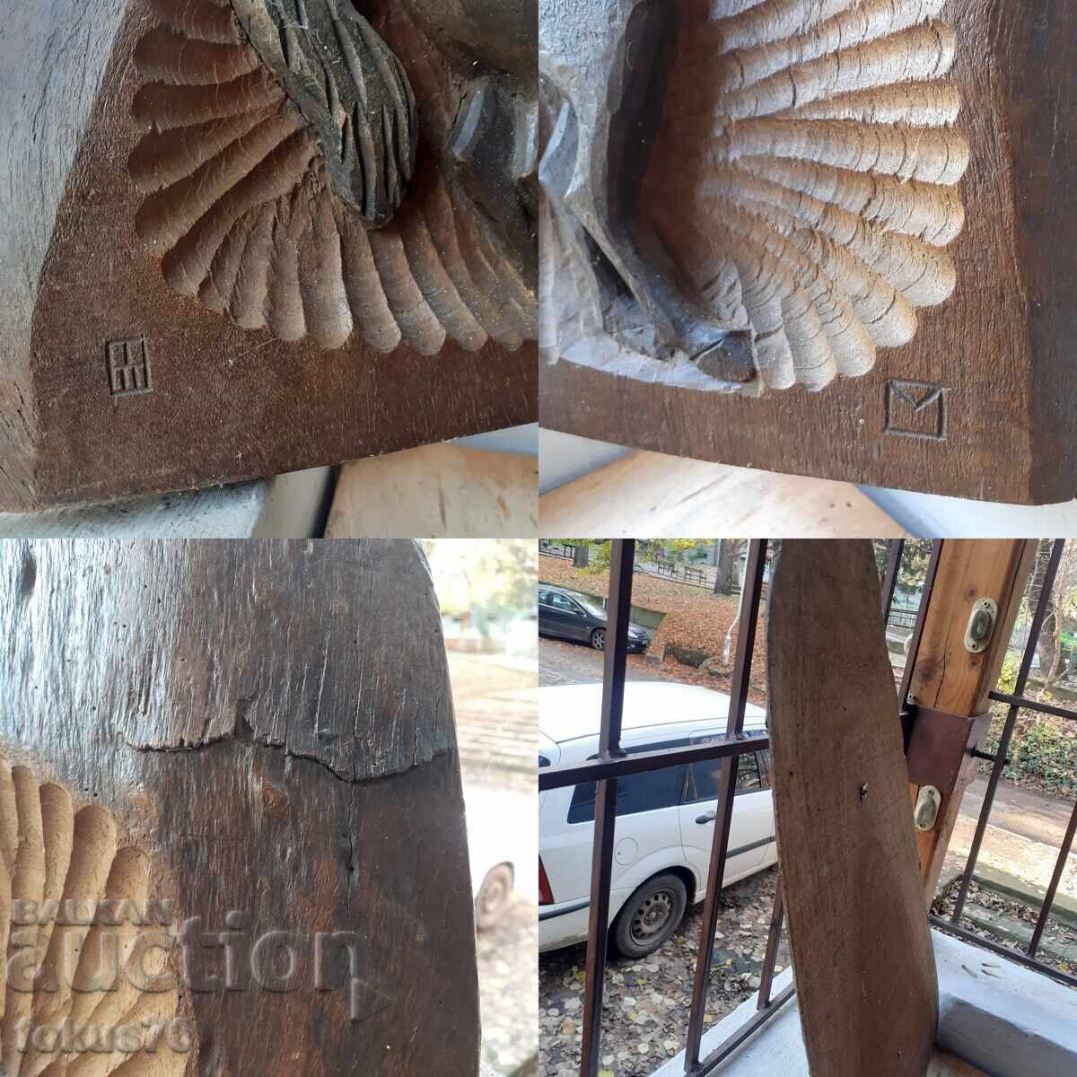 Μοναδική παλιά χειροποίητη ξυλογλυπτική για τοίχο - άλογο - υπογεγραμμένη - 7