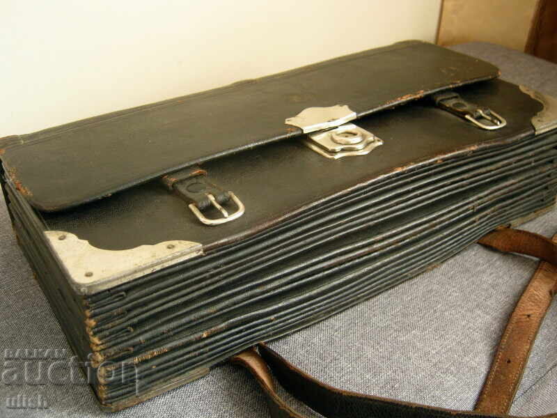 Δημοπρασία 1900 δερμάτινη τσάντα του τραπεζίτη ελεγκτή λογιστή