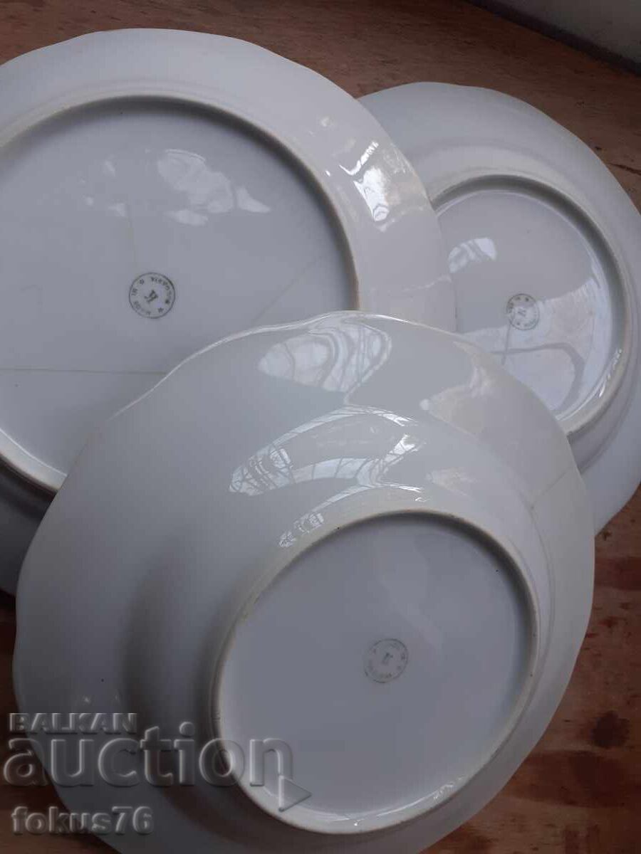 Βουλγαρική πορσελάνη τρία μεγάλα πιάτα - 6