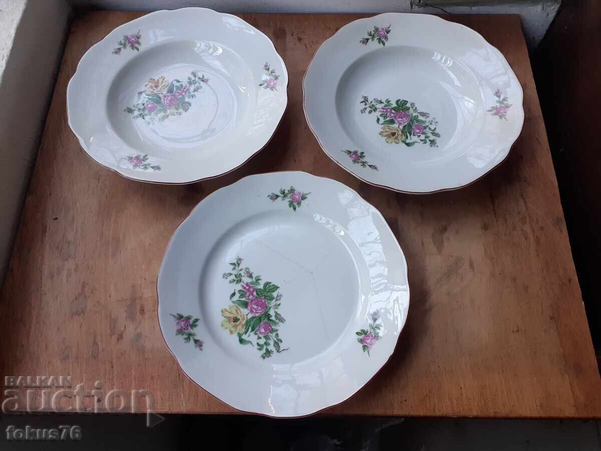 Βουλγαρική πορσελάνη τρία μεγάλα πιάτα